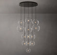 Load image into Gallery viewer, Clear Globe Mobile Cluster Chandelier 44"
