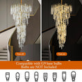 Load image into Gallery viewer, Coin Type Modern Crystal Tree Branch Staircase Chandelier 95"
