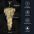 Load image into Gallery viewer, Coin Type Modern Crystal Tree Branch Staircase Chandelier 95"
