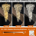 Load image into Gallery viewer, Coin Type Modern Crystal Tree Branch Staircase Chandelier 95"
