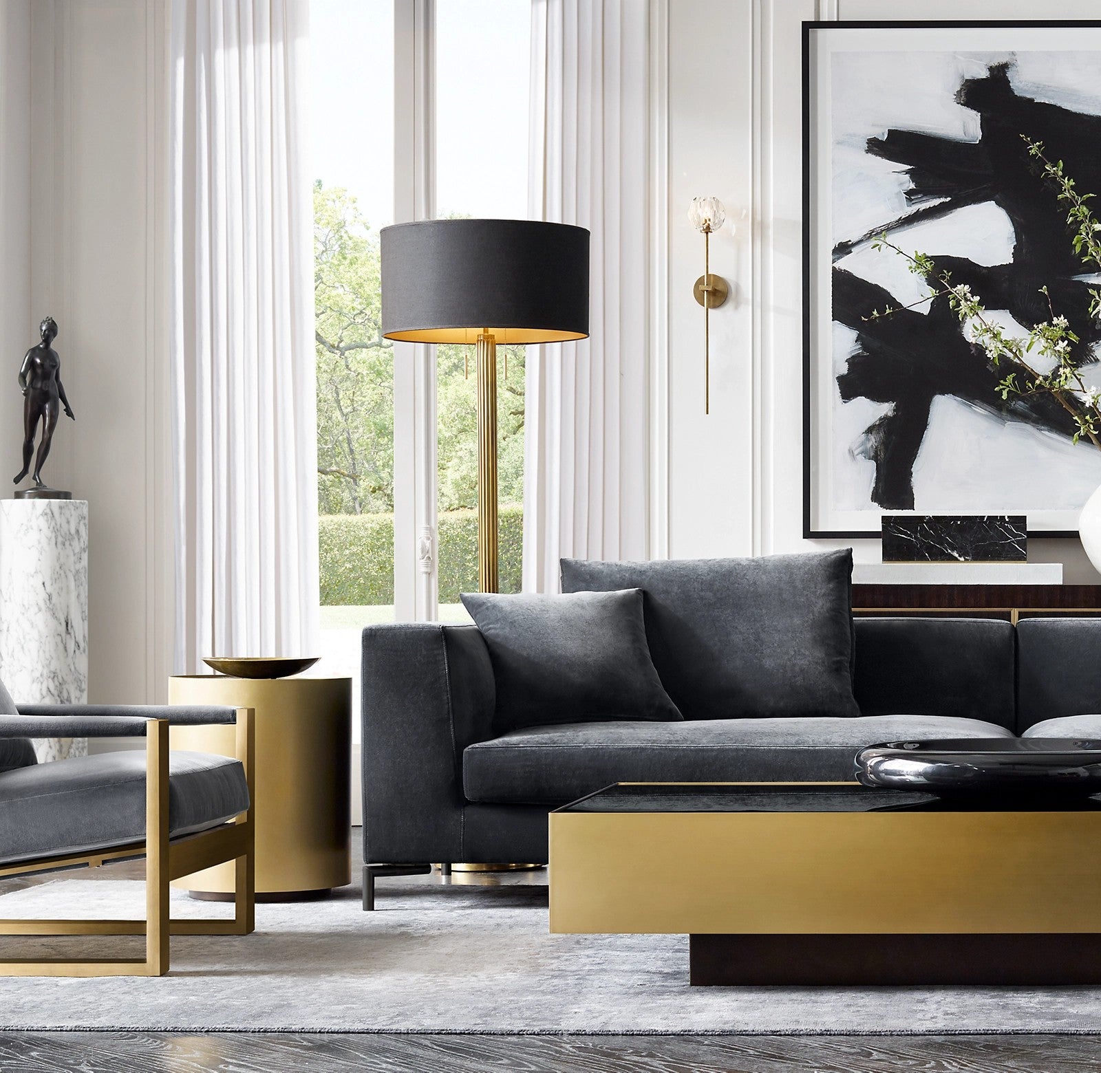 Criytal Ball Grand Sconce