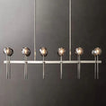 Load image into Gallery viewer, Crystal Ball Double Linear Chandelier 60"
