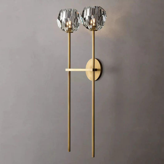 Crystal Ball Grand Double Sconce