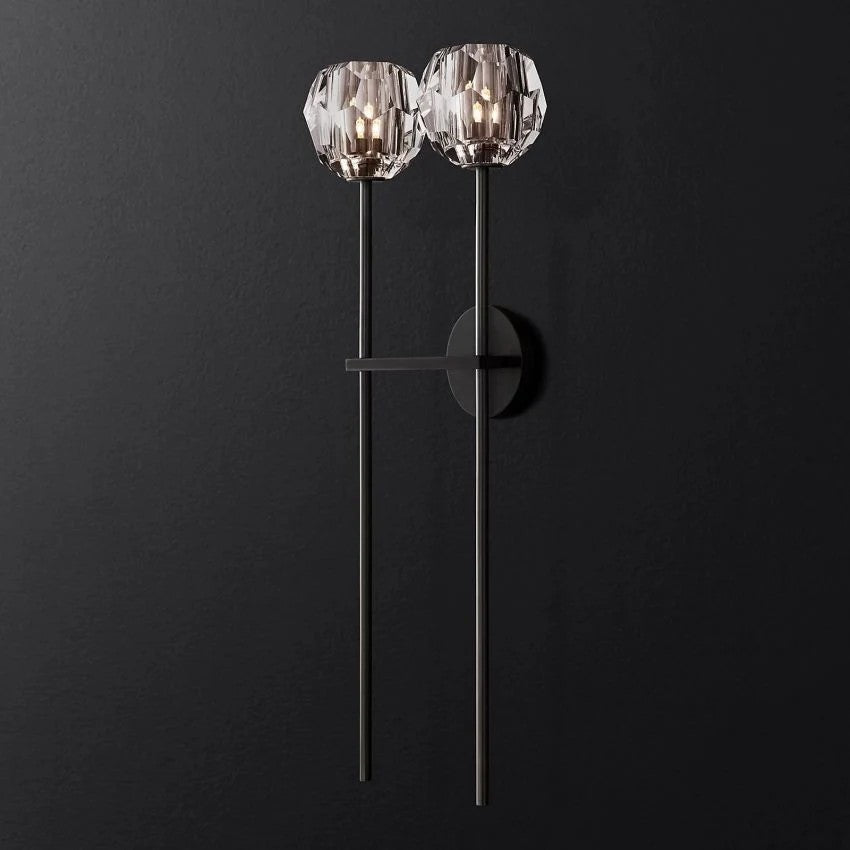 Crystal Ball Grand Double Sconce