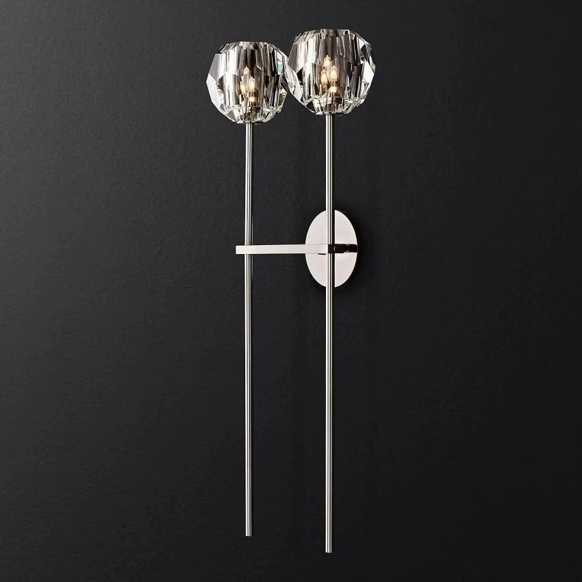 Crystal Ball Grand Double Sconce