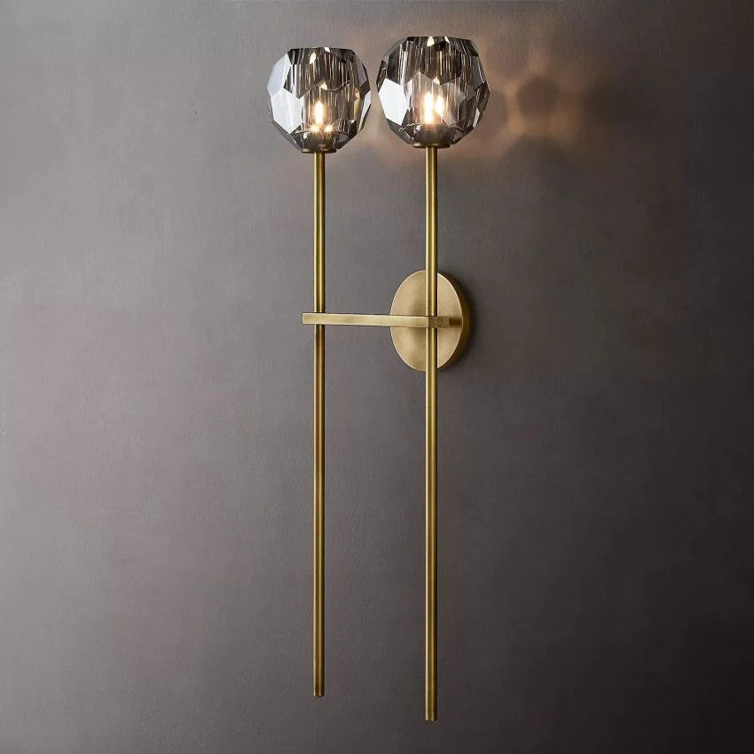 Crystal Ball Grand Double Sconce