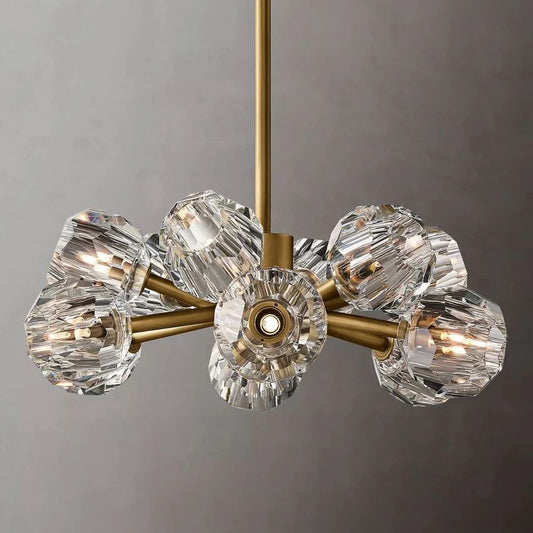 Crystal Ball Round Chandelier 24"