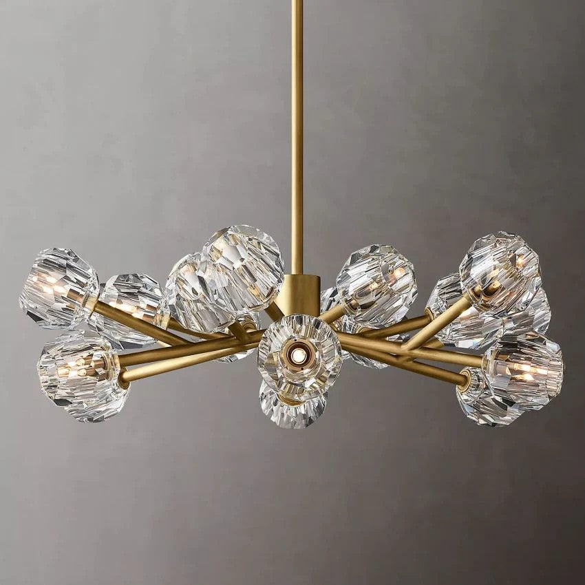 Crystal Ball Round Chandelier 36"