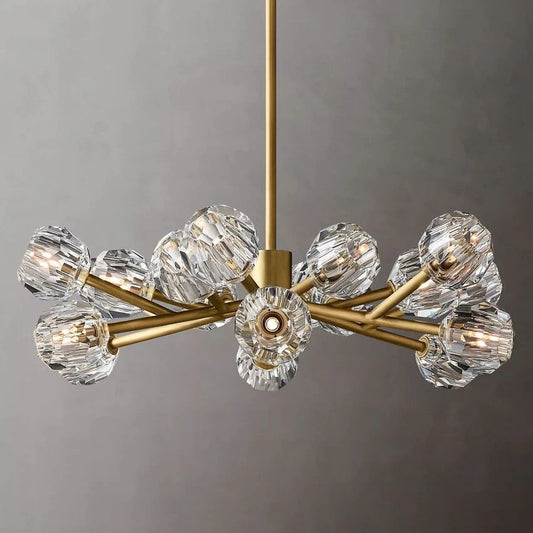 Crystal Ball Round Chandelier 36"
