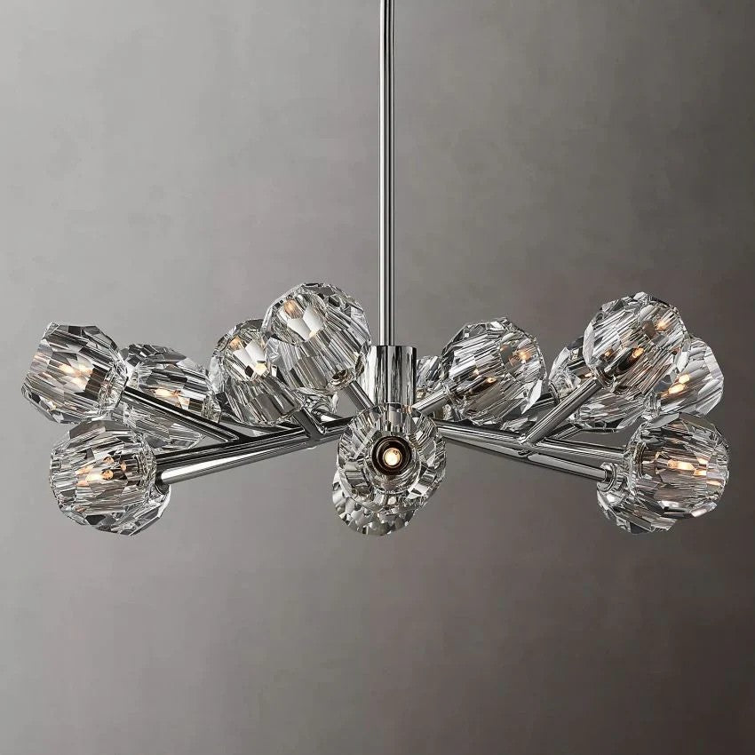 Crystal Ball Round Chandelier 36"