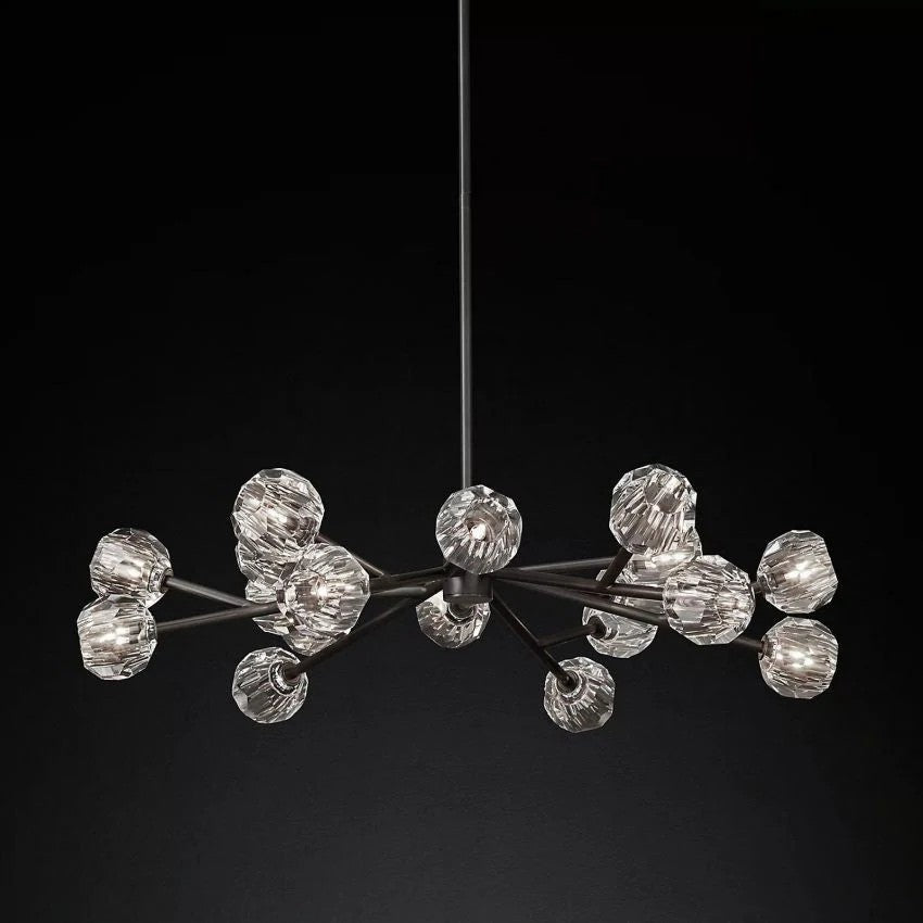 Crystal Ball Round Chandelier 48"