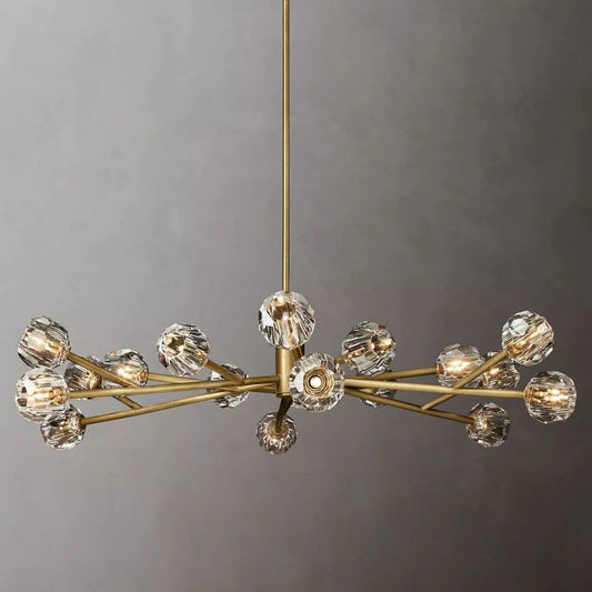 Crystal Ball Round Chandelier 60"