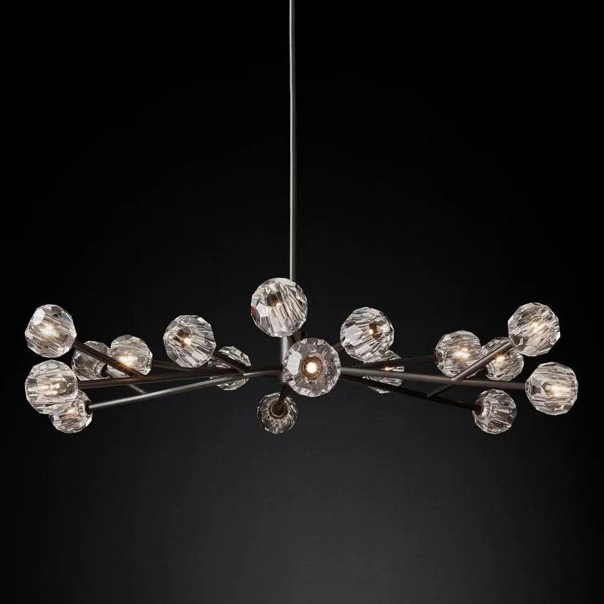 Crystal Ball Round Chandelier 60"