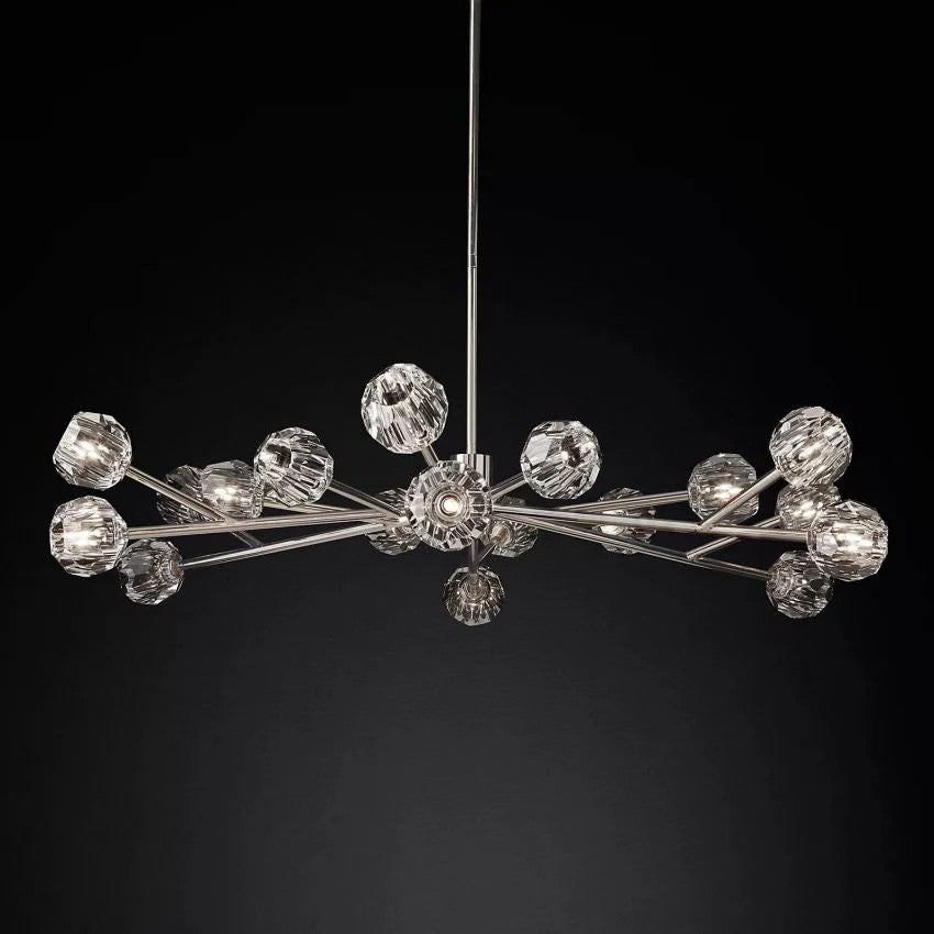 Crystal Ball Round Chandelier 60"