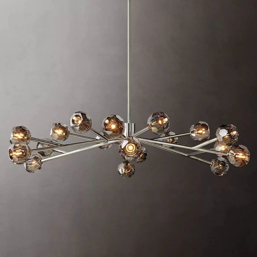 Crystal Ball Round Chandelier 60"