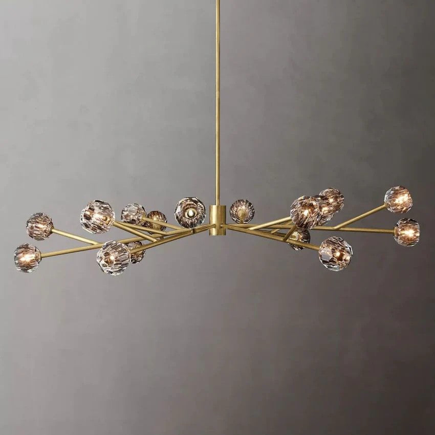 Crystal Ball Round Chandelier 72"