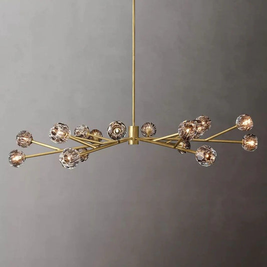 Crystal Ball Round Chandelier 72"