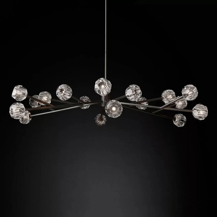 Crystal Ball Round Chandelier 72"