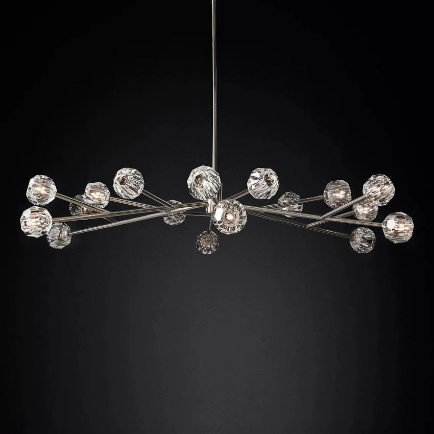 Crystal Ball Round Chandelier 72"