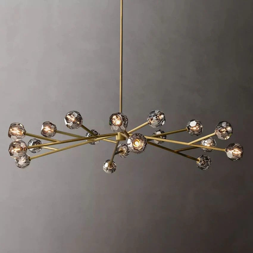 Crystal Ball Round Chandelier 72"