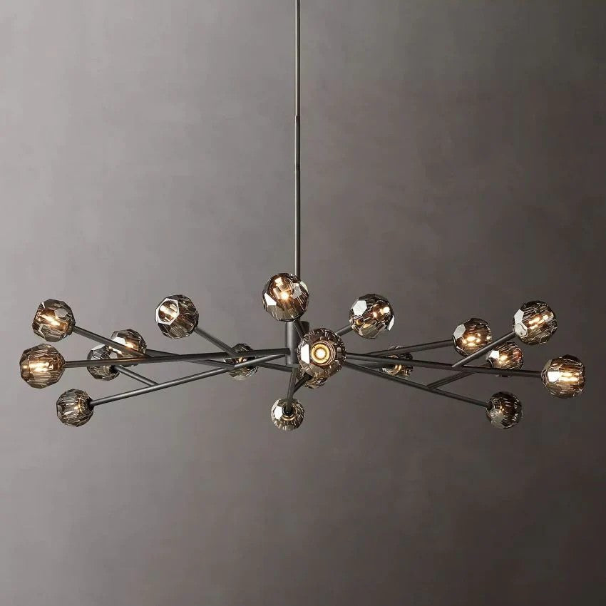 Crystal Ball Round Chandelier 72"