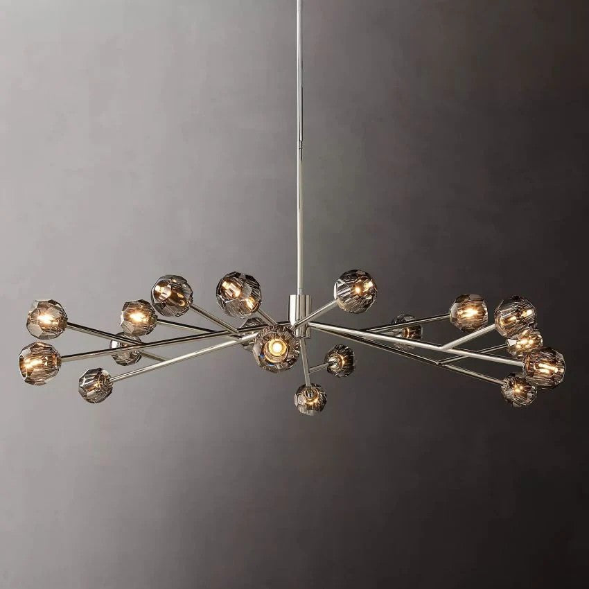 Crystal Ball Round Chandelier 72"