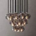 Load image into Gallery viewer, Crystal Ball Round Cluster Chandelier 19"

