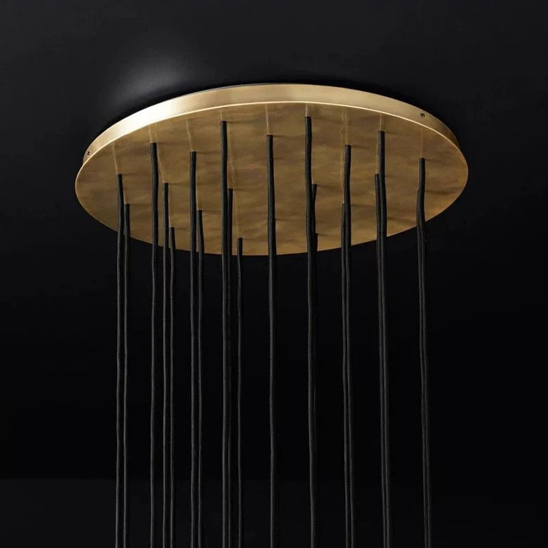 Crystal Ball Round Cluster Chandelier 30"