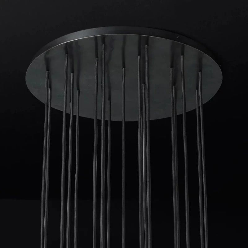 Crystal Ball Round Cluster Chandelier 30"