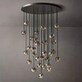 Load image into Gallery viewer, Crystal Ball Round Cluster Chandelier 40"

