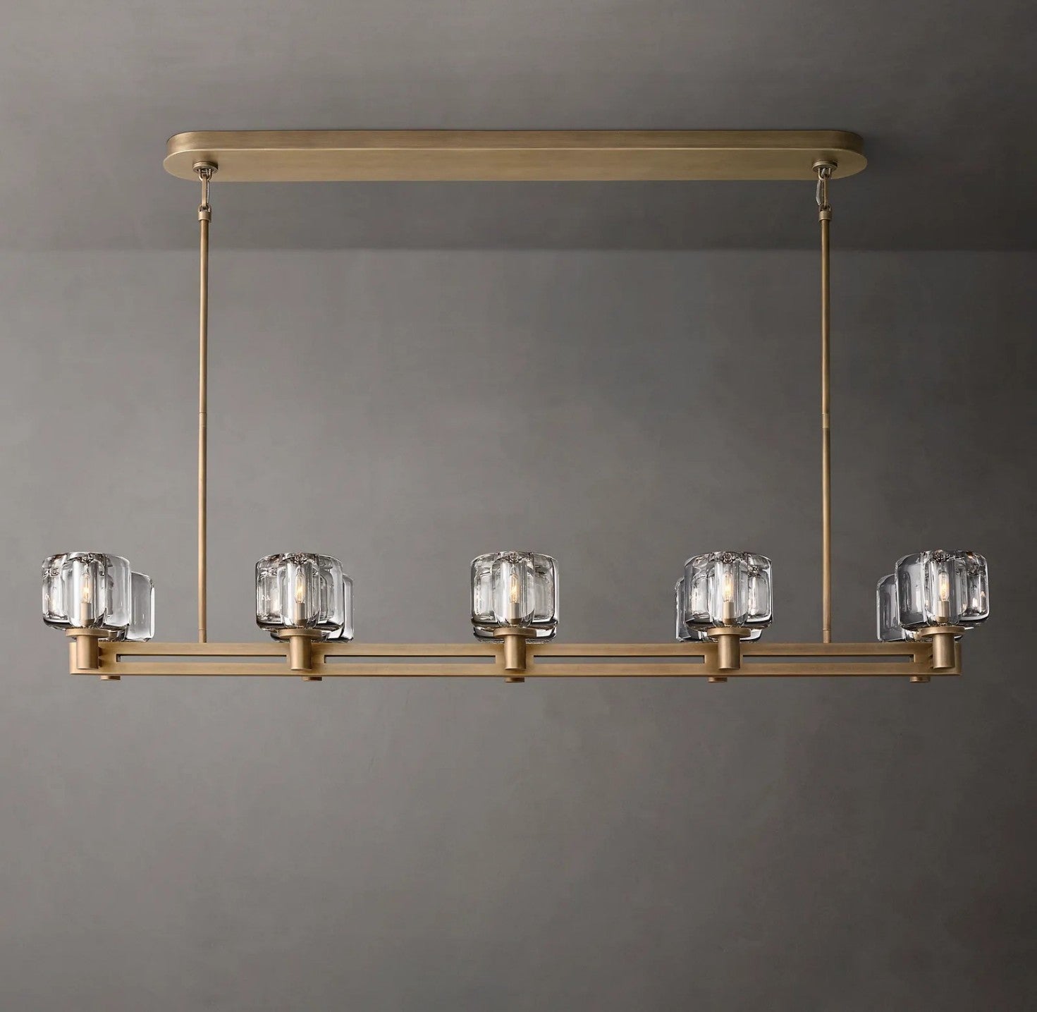 Demoulin Double Linear Chandelier 54"
