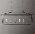 Load image into Gallery viewer, Dickens 19th C. English Openwork Rectangular Chandelier 54"
