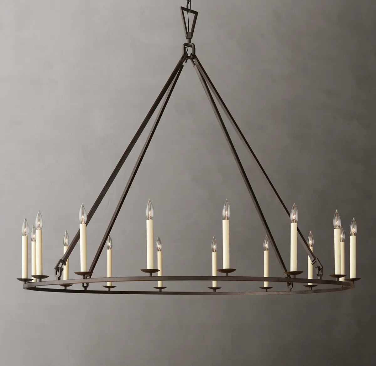 Dickens 19th C. English Openwork Round Chandelier 60"