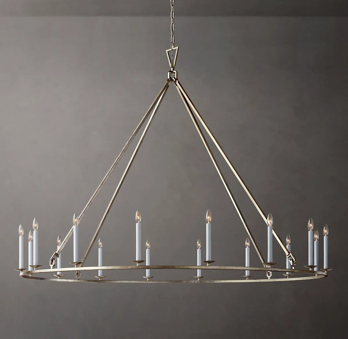 Dickens 19th C. English Openwork Round Chandelier 72"