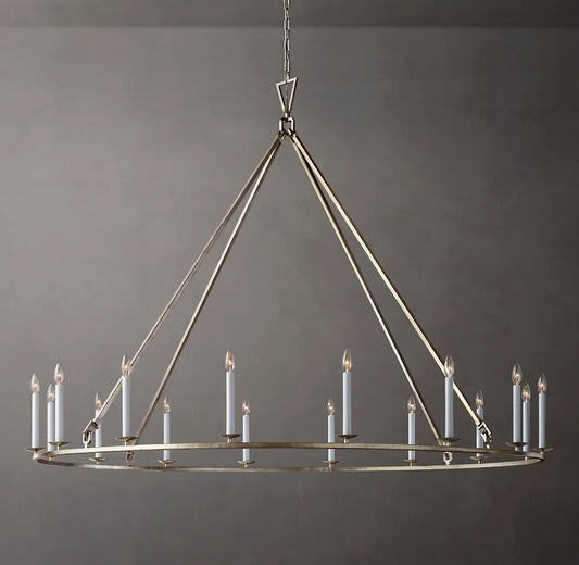 Dickens 19th C. English Openwork Round Chandelier 72"