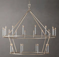 Load image into Gallery viewer, Dickens 19th C. English Openwork Two-Tier Round Chandelier 62"
