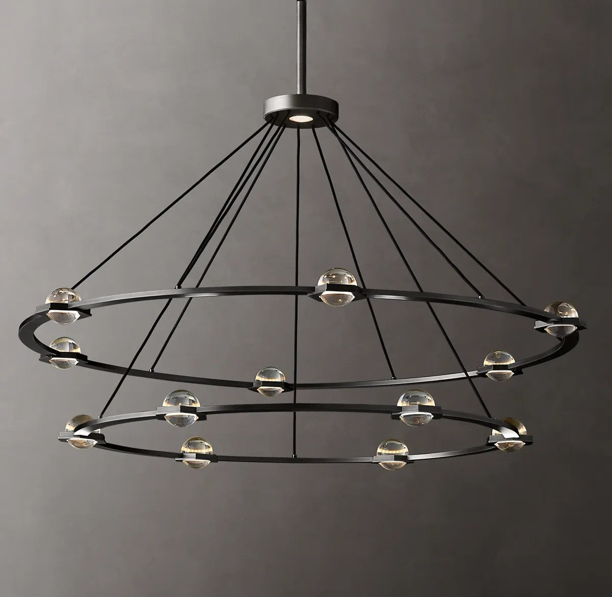Eclipse Two-Tier Round Chandelier 60"