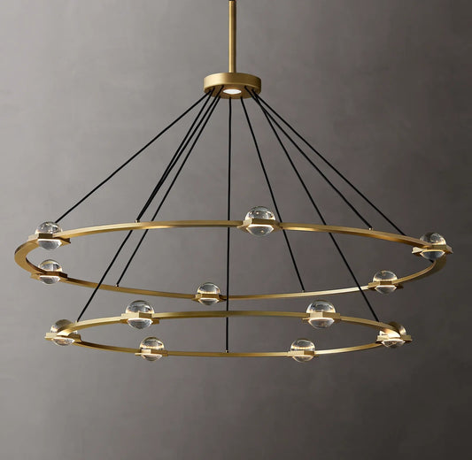 Eclipse Two-Tier Round Chandelier 60"