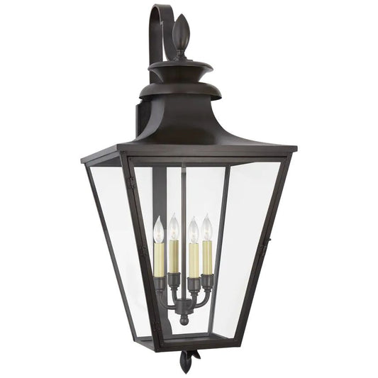 Elgar Large Bracketed Lantern Wall Sconce Outdoor