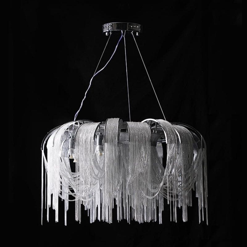 Elisa Luxury Aluminum Chain Tassel Chandelier