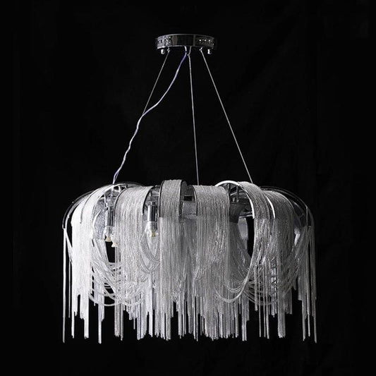 Elisa Luxury Aluminum Chain Tassel Chandelier