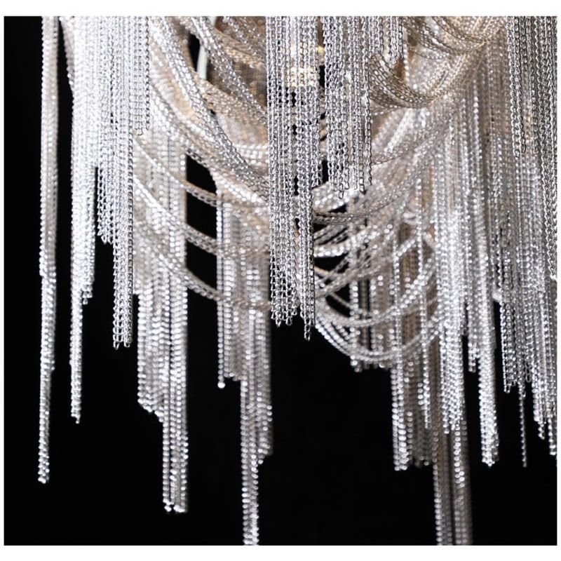 Elisa Luxury Aluminum Chain Tassel Chandelier
