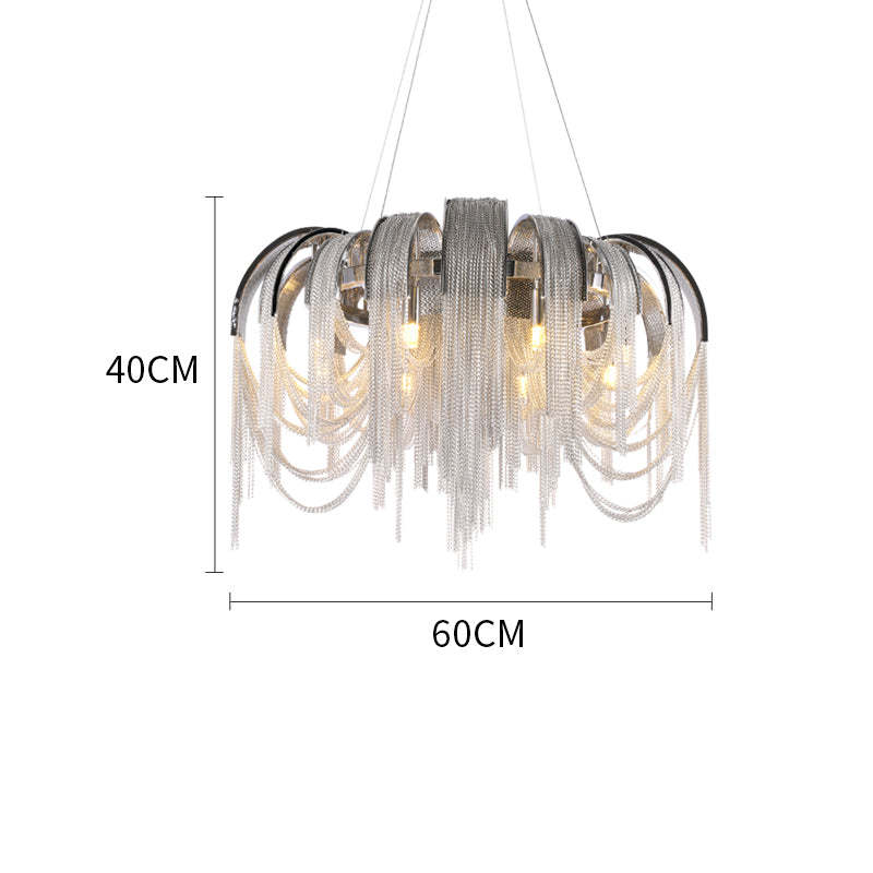 Elisa Luxury Aluminum Chain Tassel Chandelier