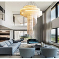 Load image into Gallery viewer, Elisa Luxury Aluminum Chain Tassel Ring Multilayer Chandelier
