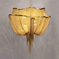 Load image into Gallery viewer, Elisa Luxury Double-Layer Aluminum Chain Tassel Chandelier
