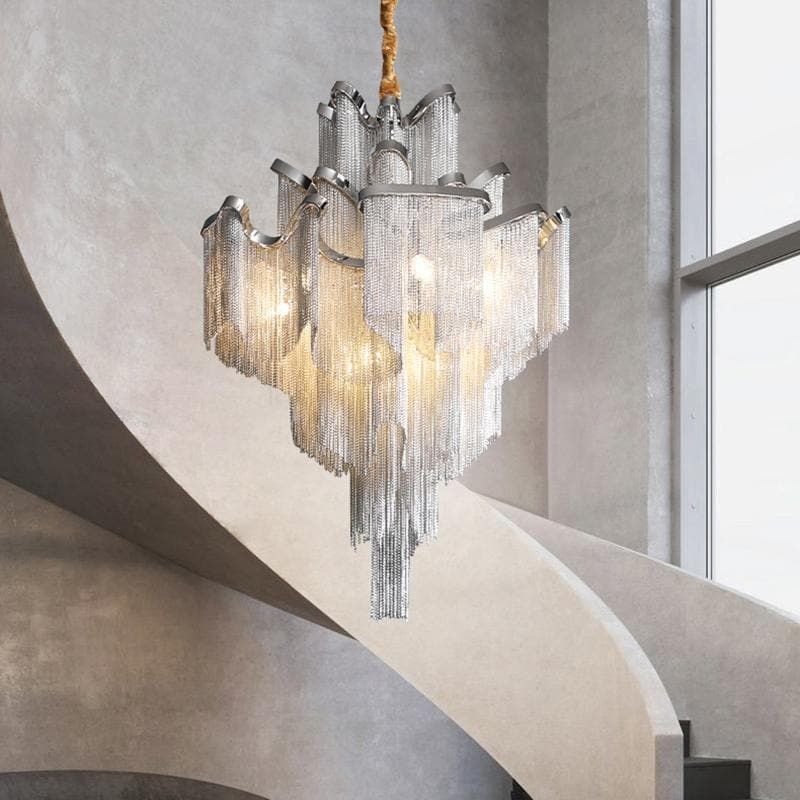 Elisa Luxury Flower Chain Tassel Chandelier