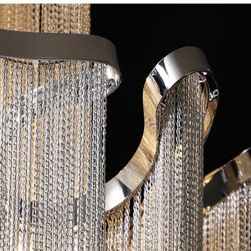 Elisa Luxury Flower Chain Tassel Chandelier