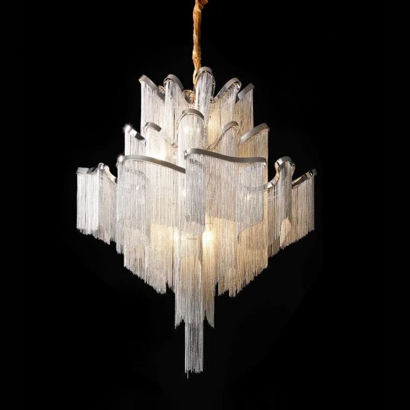Elisa Luxury Flower Chain Tassel Chandelier