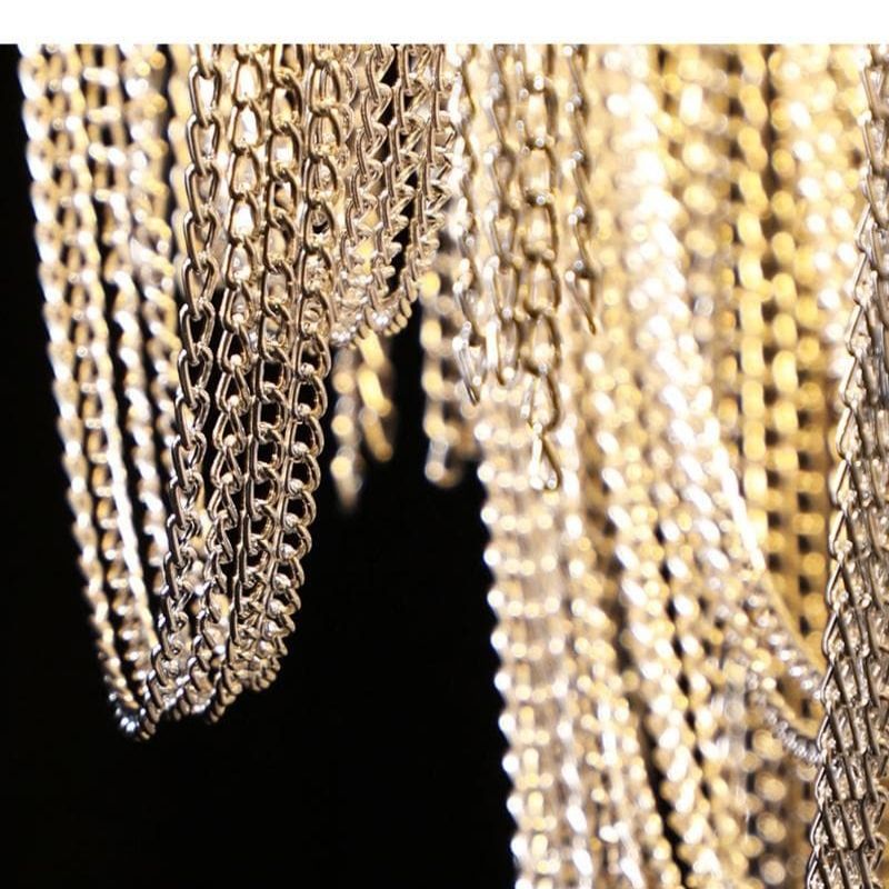 Elisa Luxury Flower Chain Tassel Chandelier