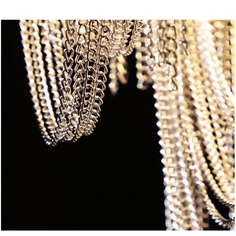 Elisa Luxury Hardware Aluminum Chain Tassel Table Lamp